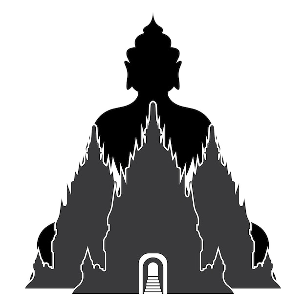 Tempel logo vector illustratie pictogram ontwerp