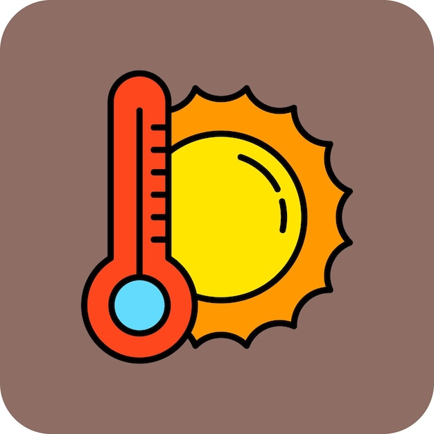 Вектор Икона температуры