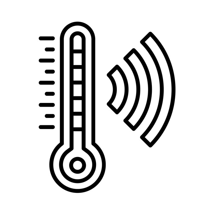 Vector temperature line illustration