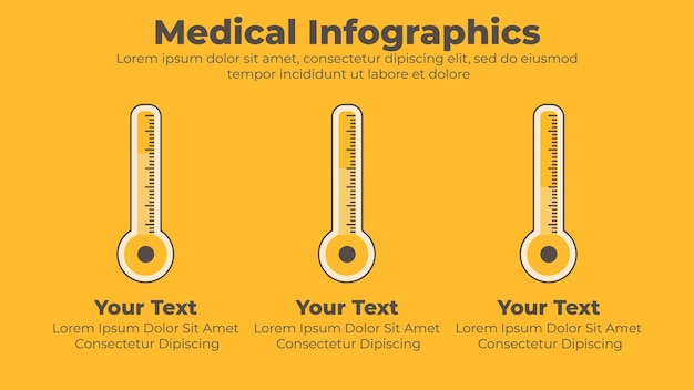 Modello infografico minimo della scala di misurazione della temperatura