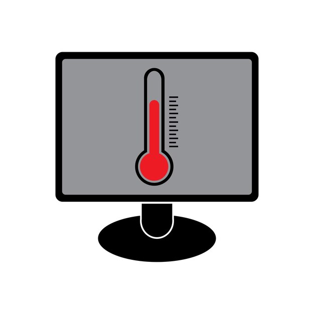 Temperature scan screen logo vector