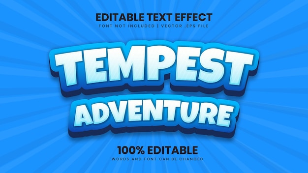 Tempest adventure bewerkbaar teksteffect