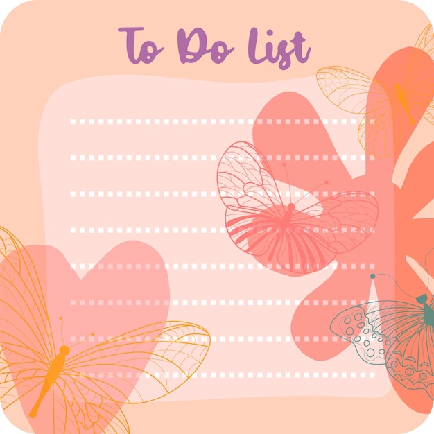 Template for agenda schedule planners checklists bullet journal notebook and other stationery