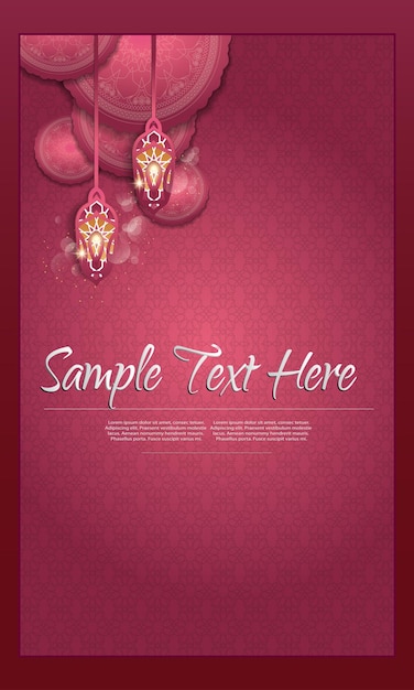 Template background banner ramadan