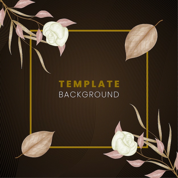 Template background with flower frame