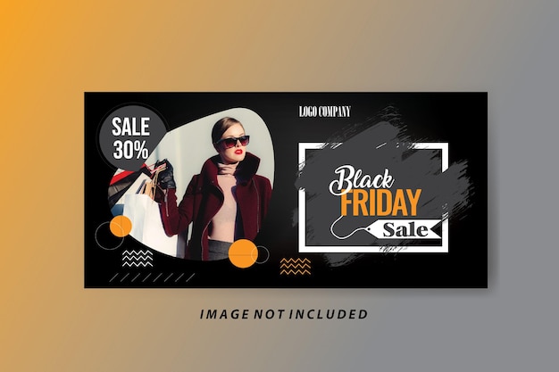 Banner modello del black friday