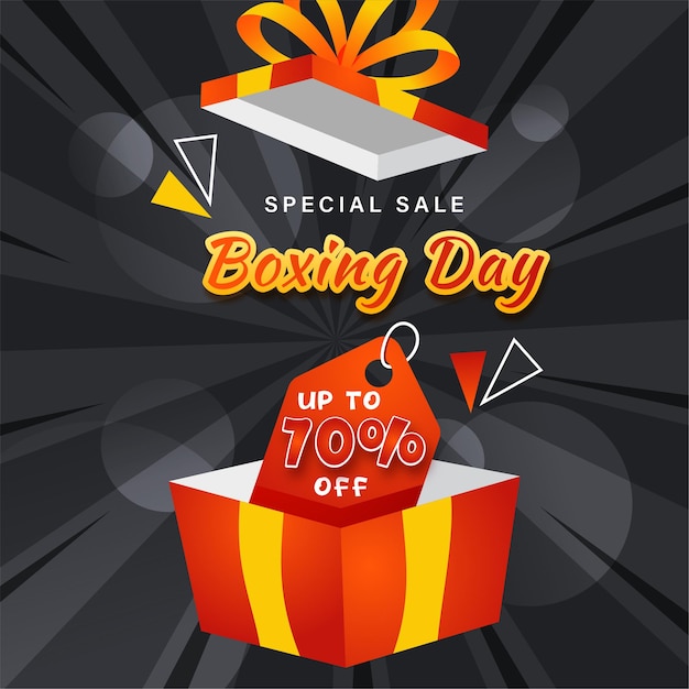 Vector template banner boxing day