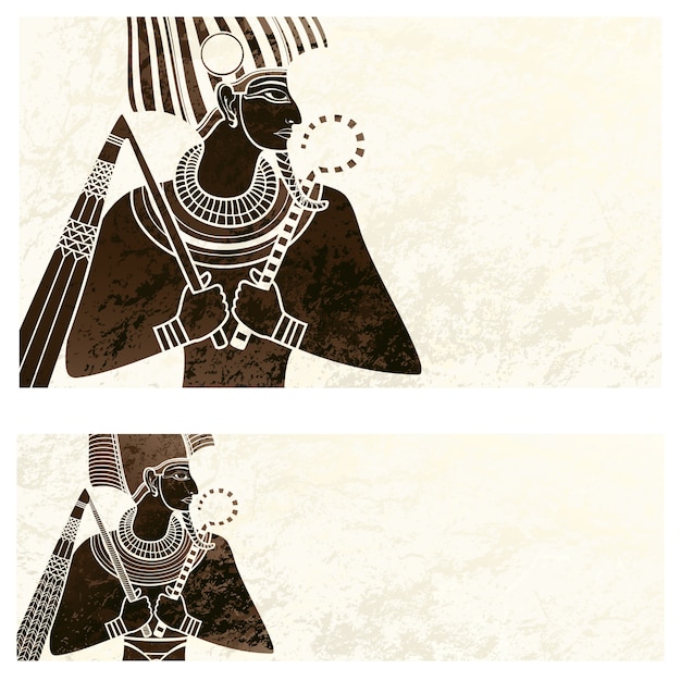 Vector template banner with ancient egypt symbol