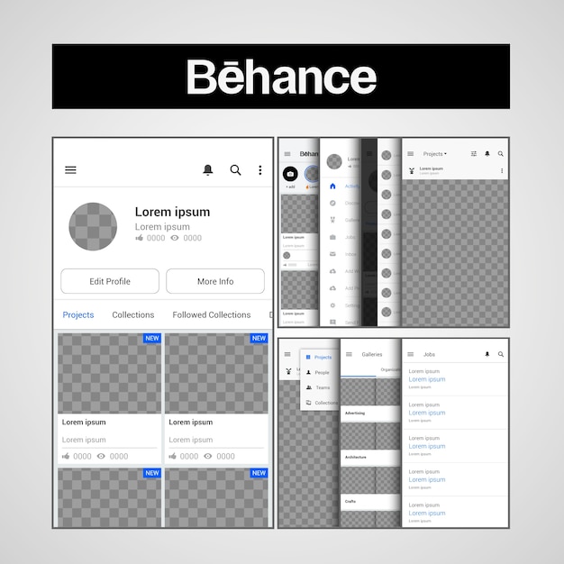 템플릿 Behance Ux