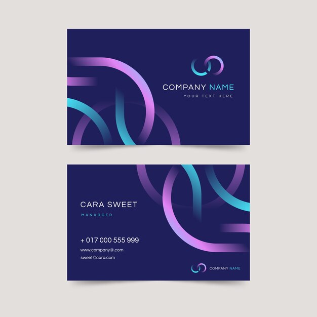 Vector template business card abstract