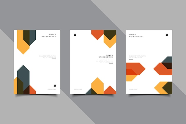 Template business cover geometric design collection