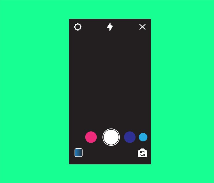 Vector template camera filter display for handphone. new mock up.