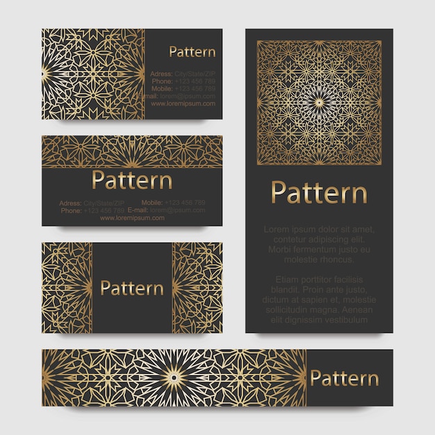 Template card with seamless pattern.