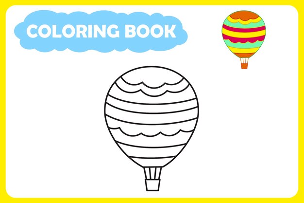 template for children's coloring book vector illustration transport