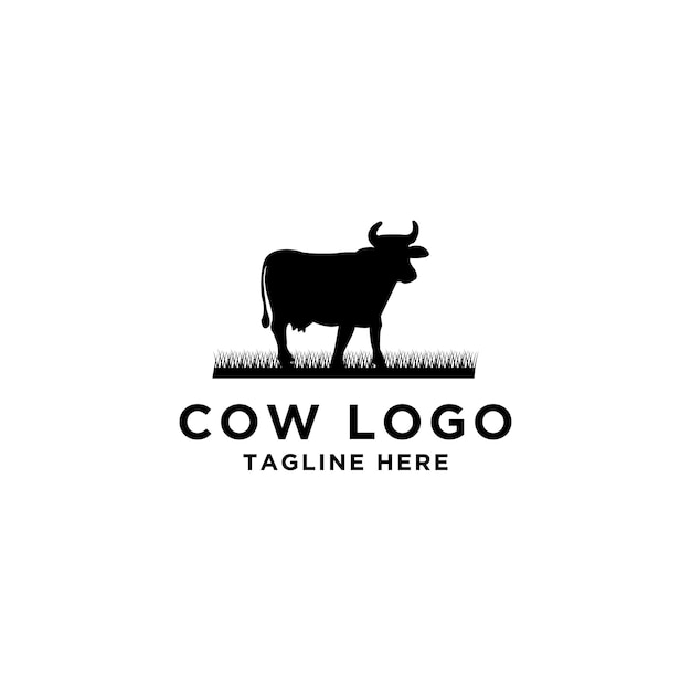 Коллекция шаблонов векторного логотипа крупного рогатого скота Cow Design