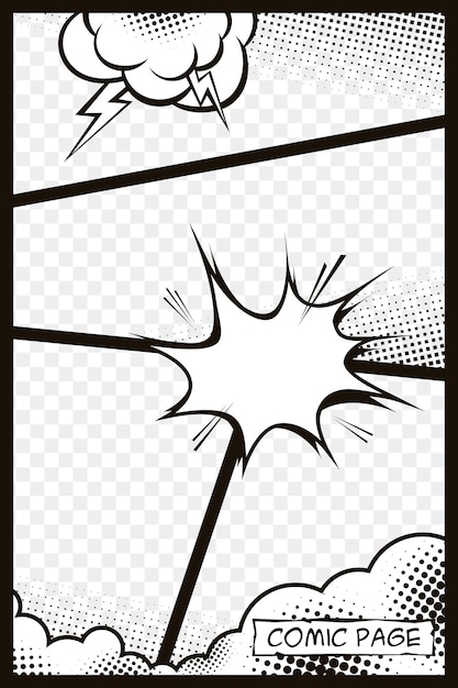 template comic page background transparent