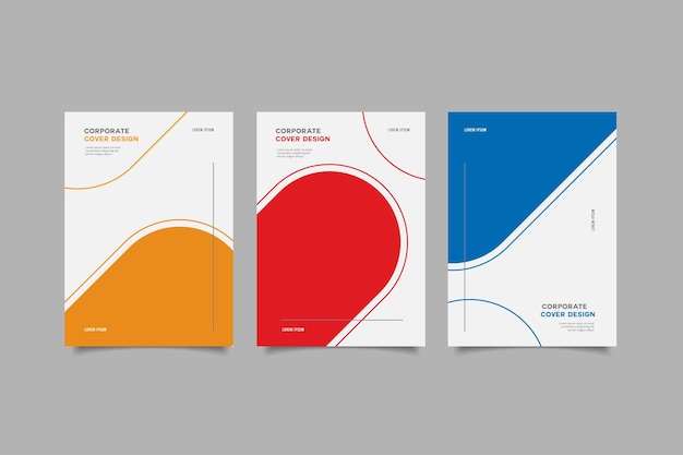 Template corporate brochure cover design collection