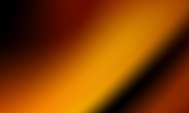 흐린 물결 모양의 주황색과 노란색 그라데이션이 있는 불꽃이나 광선 벽지가 있는 어두운 배경 템플릿