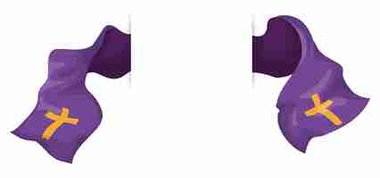 Vector template decorated on both sides with purple stole