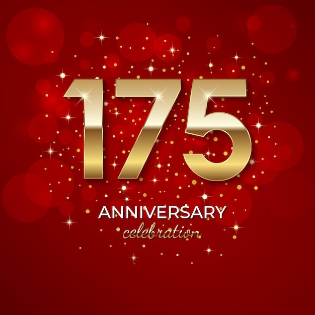 Template design for 175th Anniversary Celebration event Simple and luxury template design