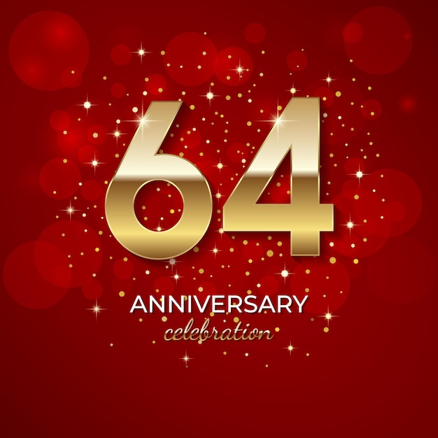 Template design for 64th Anniversary Celebration event Simple and luxury template design