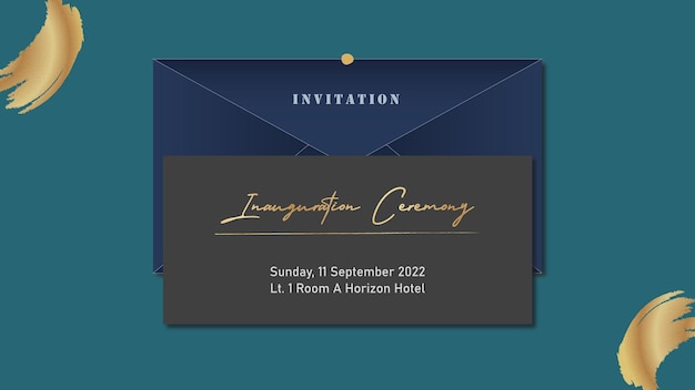 Template design background mailing invitation of celebration