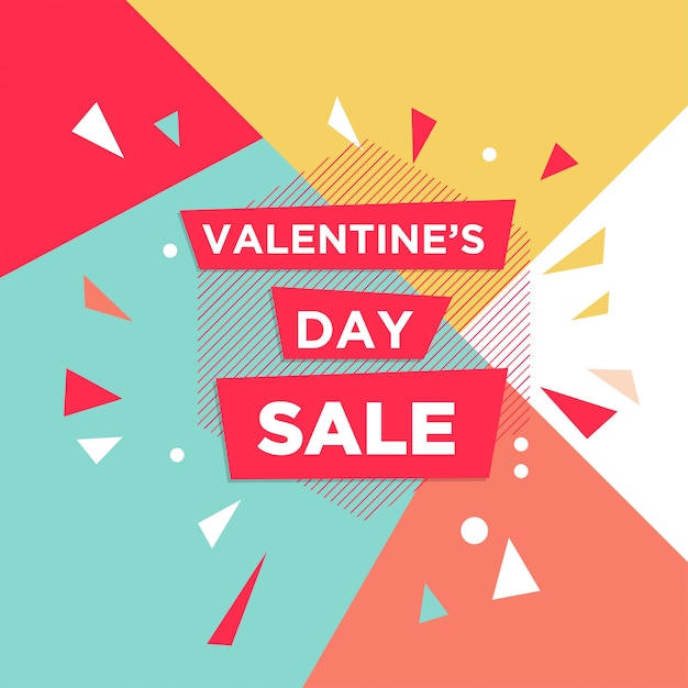 Banner design modello per l'offerta di san valentino