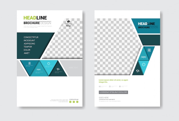 Template design brochure set