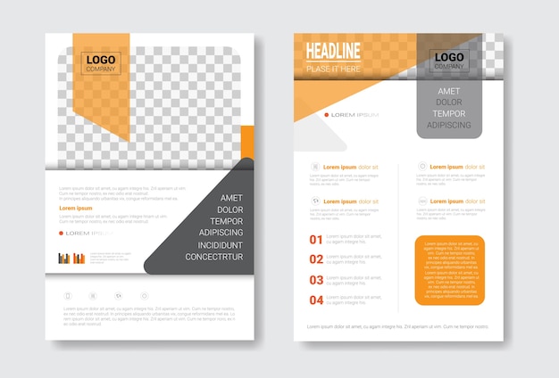 Template design brochure set