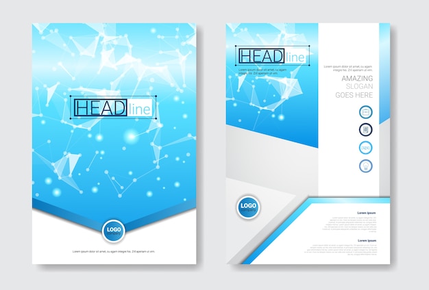 Template design brochure set