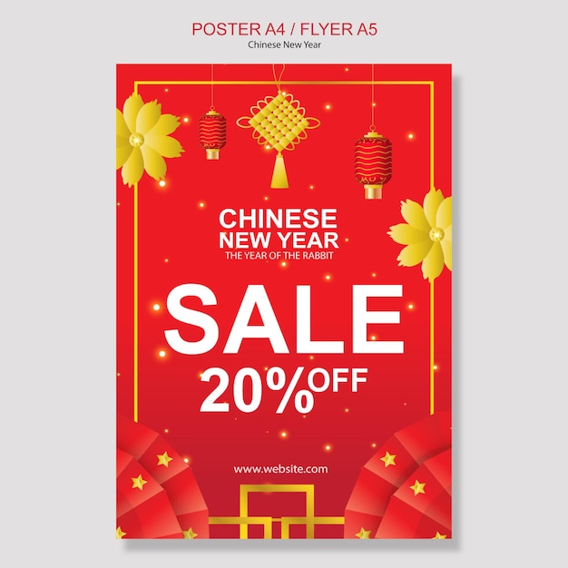 Vector template design for chinese new year