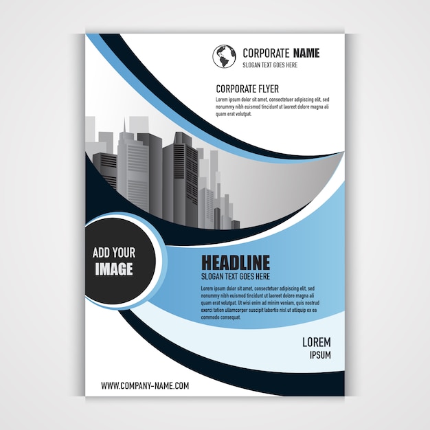 Template Design Of Corporate Flyer