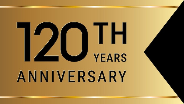 ベクトル ゴールデン リボン スタイル ベクトル デザイン 120 周年記念イベントのテンプレート デザイン