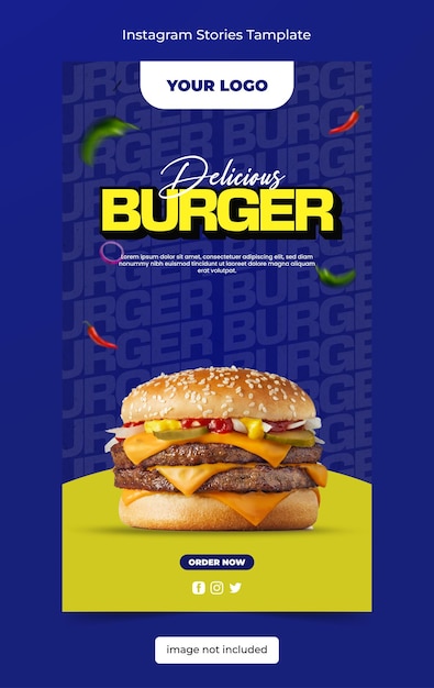 Template Design Instastory Burger