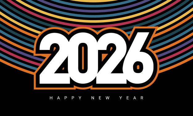 2026年 新年 のテーマは色とりどりの背景です