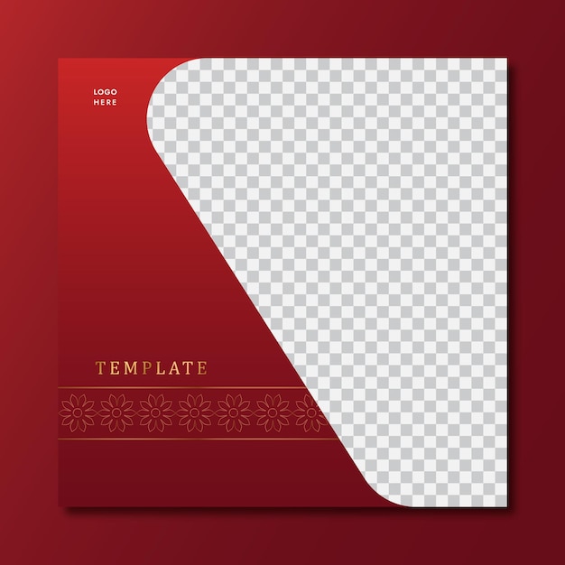 Vector template design of social media template