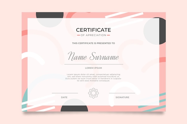 Vector template for diploma