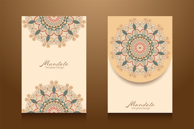 Template elements mandala art abstract for packaging and card