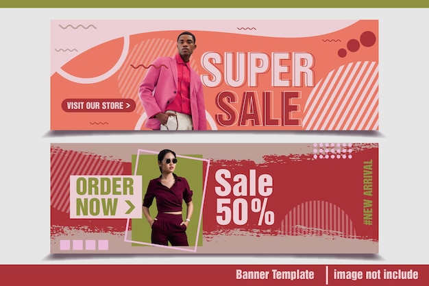 Template Fashion Banner set for Sale