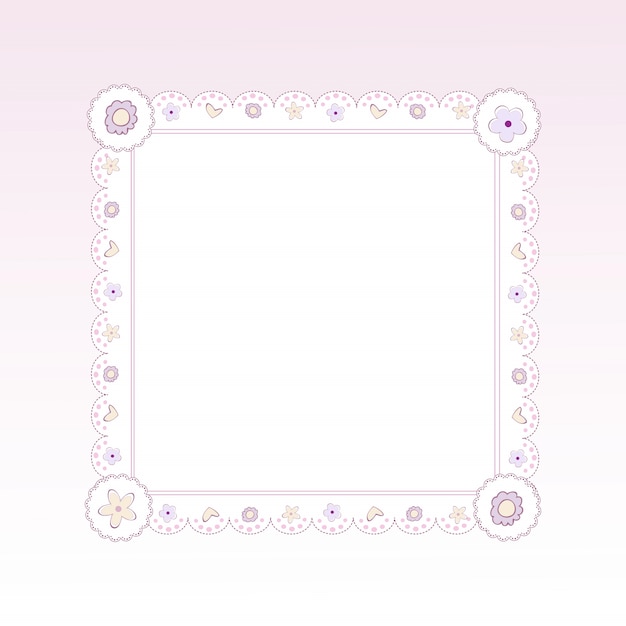 Template frame design for greeting card