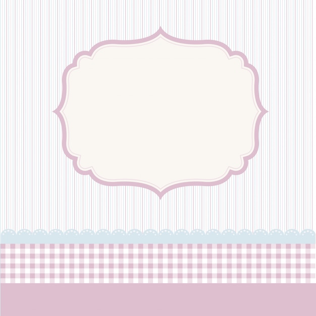 Template frame design for greeting card