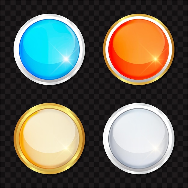 Template glossy gradient button