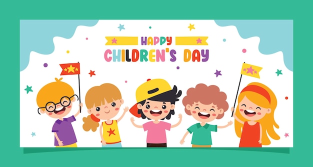 Template for happy children's day