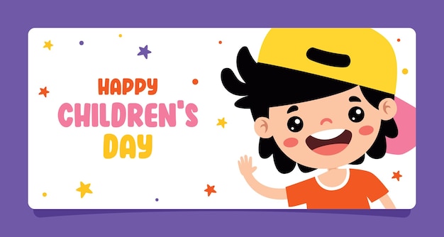 Шаблон для счастливого дня защиты детей