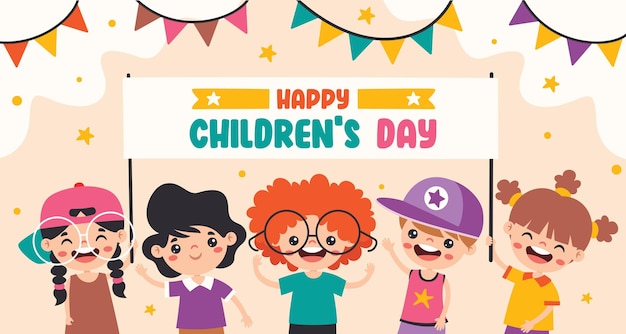 Template for happy children's day