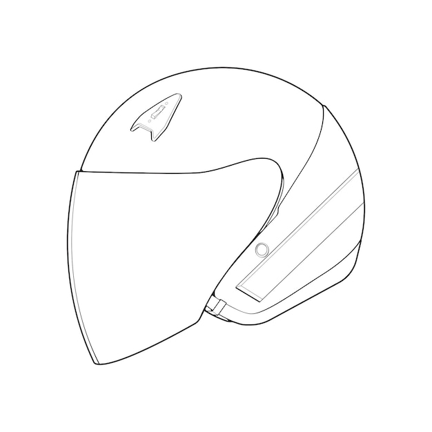 Template helmet half face line Art helmet Vector Illustration Line art vector helmet Vector