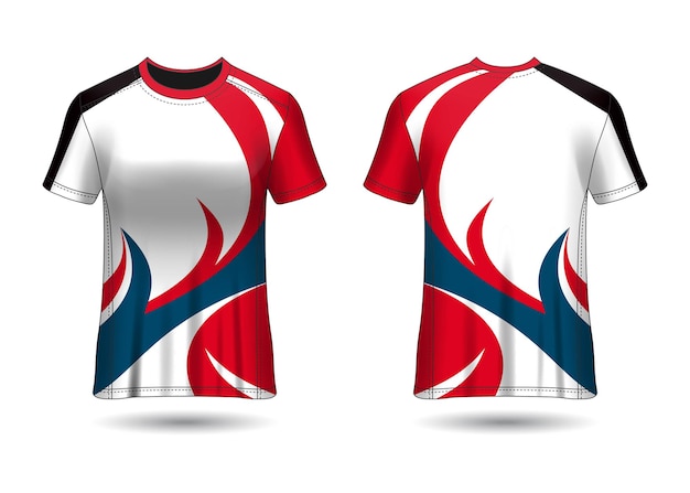 Blue and red layout e-sport t-shirt design Vector Image