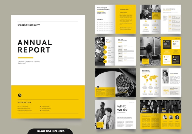 Template layout design with cover page for company profile and brochures