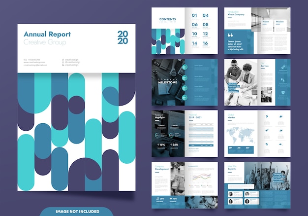 Vector template layout design with cover page for company profile and brochures