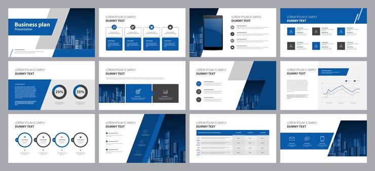 template layout with cover page for company profile annual report
